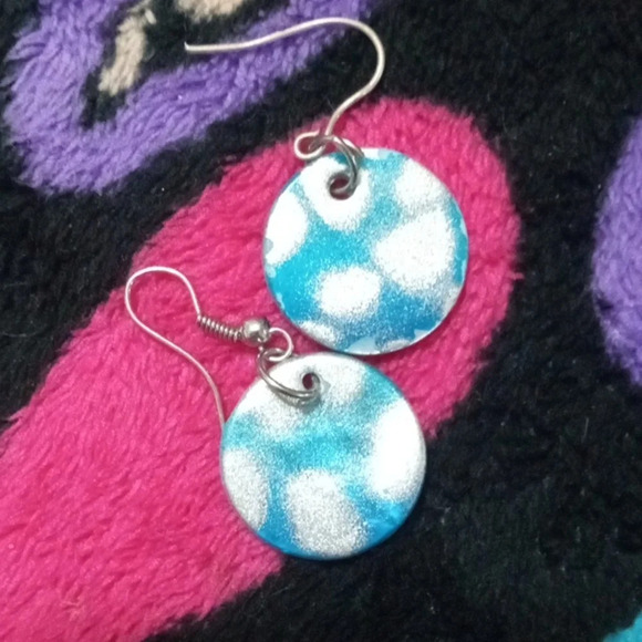 2 pairs of round disc earrings - Picture 1 of 2